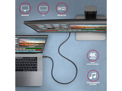 Axagon BUCM32-CM20AB USB-C Kábel 2m
