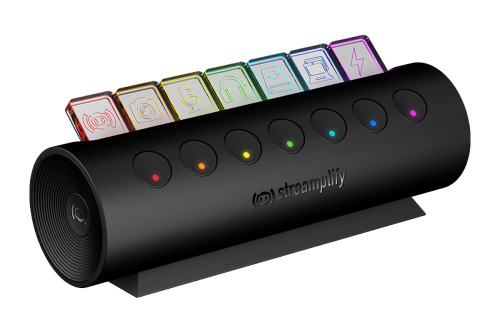 Streamplify CTRL 7 Slot RGB 12V - USB HUB - Fekete