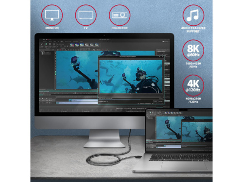 Axagon NewGEN+ USB-C Kábel 1m