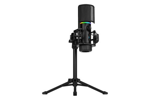 Streamplify - RGB Tripod kardioid USB kondenzátor - Gaming Mikrofon - Fekete