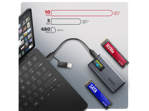 Axagon EEM2-SD2 SSD Ház