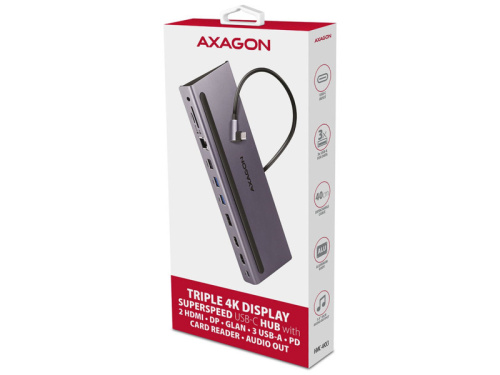 Axagon HMC-4KX3 USB-C Hub