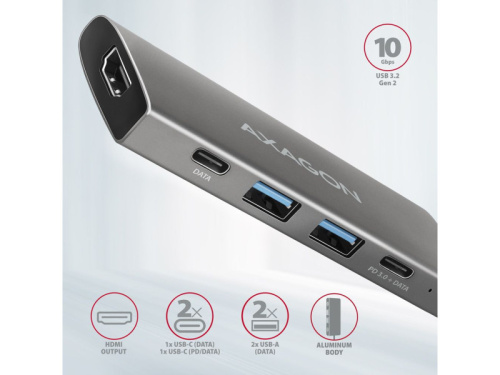 Axagon HMC-5G21 5in1 USB-C Hub