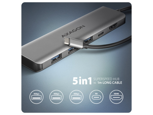 Axagon HMC-5H USB-C Hub