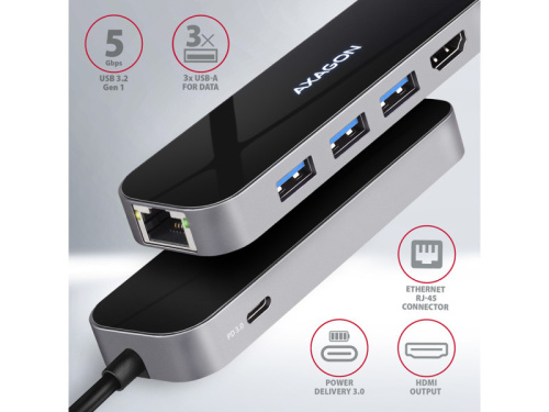 Axagon HMC-6GL USB-C Hub