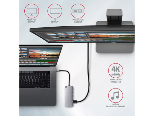 Axagon HMC-6M2 6in1 USB-C Hub