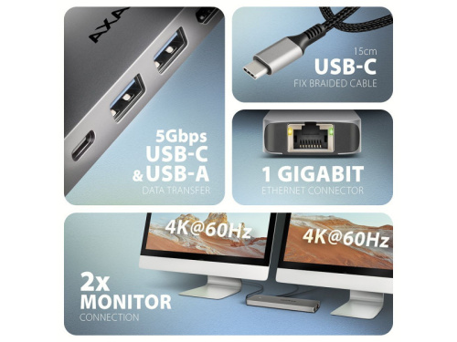 Axagon HMC-7HX2 USB-C Hub