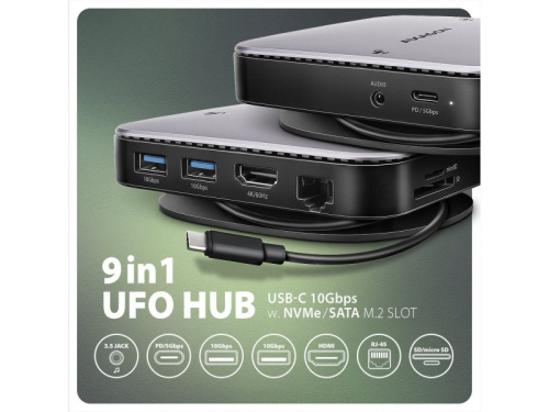 Axagon HMC-UFO 9in1 USB-C Hub