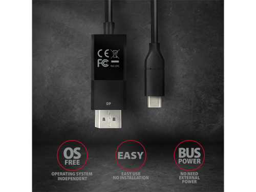 Axagon RVC-DPC USB-C - DisplayPort Kábel
