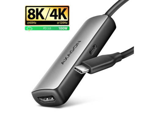 Axagon RVC-HI8KPD USB-C - HDMI Adapter