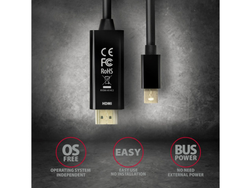 Axagon RVDM-HI14C2 Mini DP - HDMI Kábel