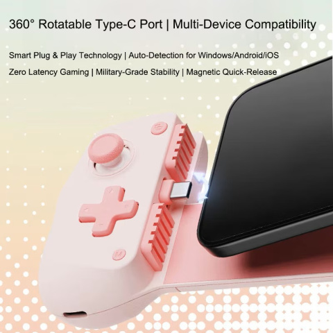 GameSir X5 Lite Type-C Mobil Kontroller Okostelefonokhoz - Pink