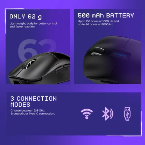 Proove RC Raider Tri-Mode 8K Vezeték Nélküli Gamer Egér