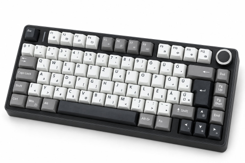 AULA F75 HE MAGYAR Tri-Mode Magnetic Switch Mechanikus Gamer Billentyűzet - Fekete-Szürke-Fehér