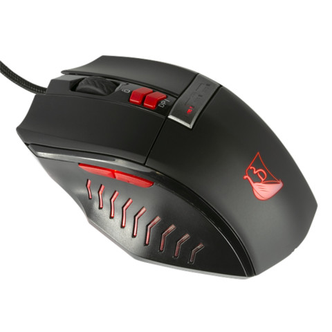 Konix Drakkar Runemaster Evo Vezetékes Gamer Egér - Fekete-Piros