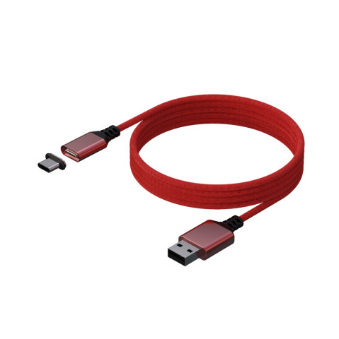 KONIX - MYTHICS Xbox Series S/X mágnesfejes töltő kábel USB-A to USB-C - Piros