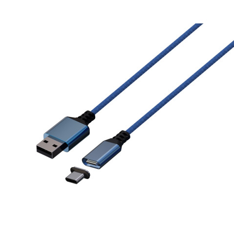 KONIX - MYTHICS Xbox Series S/X mágnesfejes töltő kábel USB-A to USB-C - Kék