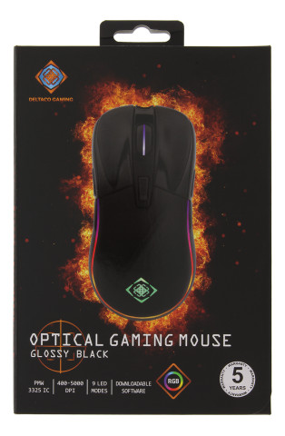 Deltaco DM410 Gamer egér - Fekete