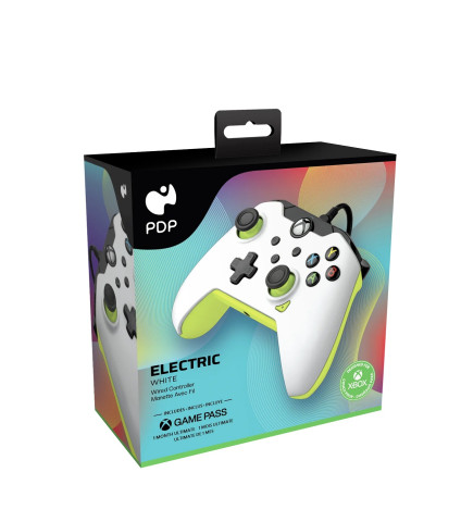 PDP Electric White Xbox Series X|S/XO/PC vezetékes kontroller