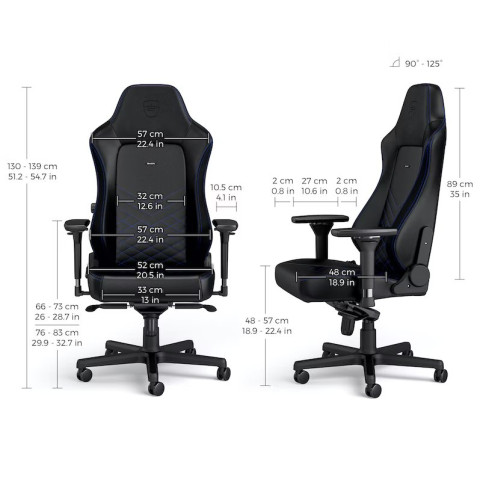 Noblechairs HERO Fekete/Kék Gamer Szék