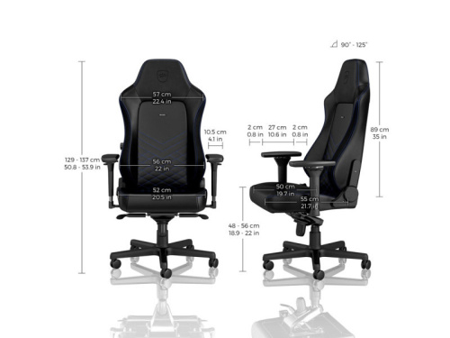Noblechairs HERO Fekete/Kék Gamer Szék
