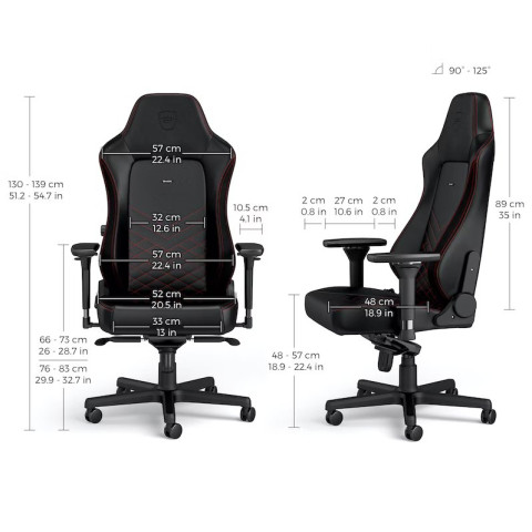 Noblechairs HERO Fekete/Piros Gamer Szék