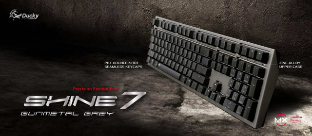 Ducky Shine 7 Gunmetal Gamer Billentyűzet - Angol kiosztás