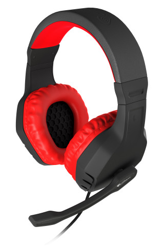 Genesis Argon 200 Gamer mikrofonos sztereo fejhallgató fekete-piros