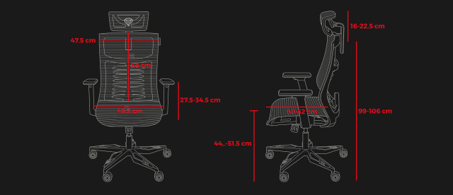 Genesis Astat 700 Ergonómikus szék piros