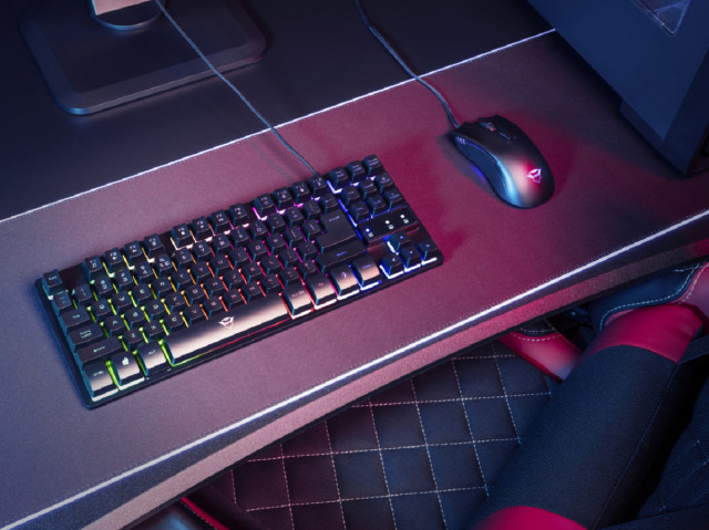 Trust GXT 833 Thado TKL RGB gamer Billentyűzet - Magyar kiosztás