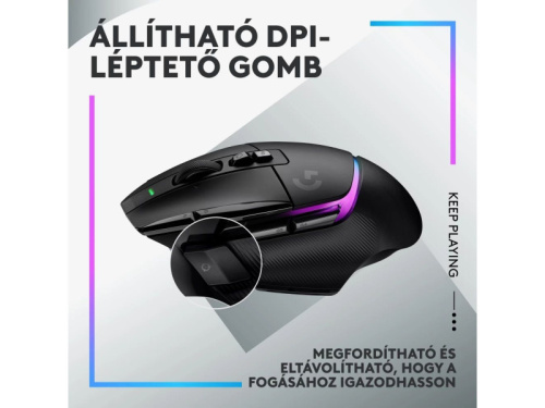 LOGITECH G502 X Plus Lightsync RGB Vezeték Néküli Gamer, Fekete egér