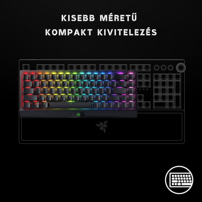 Razer BlackWidow V3 Mini Phantom Edition HyperSpeed Vezeték Nélküli Mechanikus Gamer Billentyűzet -
