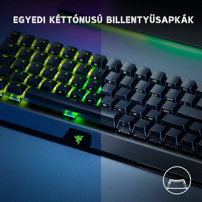 Razer BlackWidow V3 Mini Phantom Edition HyperSpeed Vezeték Nélküli Mechanikus Gamer Billentyűzet -