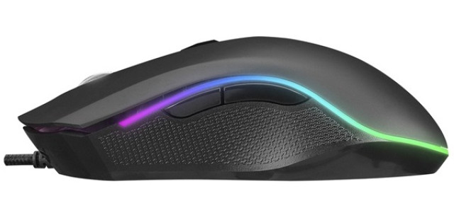 Everest SM-F09 TITANIO fekete RGB Gamer Egér