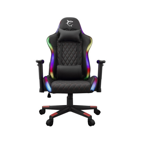 White Shark THUNDERBOLT RGB gamer szék - Fekete/piros varrás
