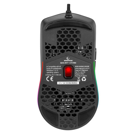 Rampage SMX-R77 X-TITAN RGB Vezetékes Gamer Egér - Fekete