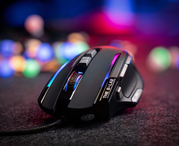 The G-Lab Kult Nitrogen Atom Gamer Egér - Fekete