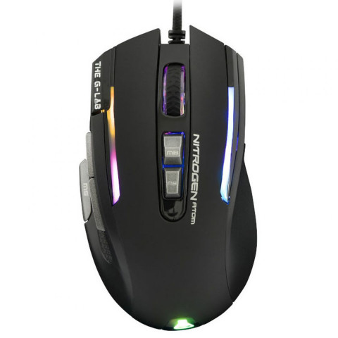 The G-Lab Kult Nitrogen Atom Gamer Egér - Fekete