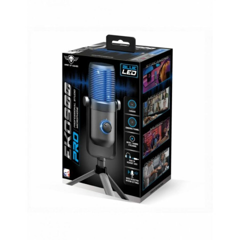 Spirit of Gamer Mikrofon - EKO 900 (USB, Cardioid, Omnidirekcionális, Beépített Jack csatlakozó, zaj