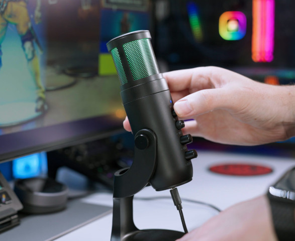 The G-Lab K-Mic-Natrium Gamer Mikrofon - Fekete