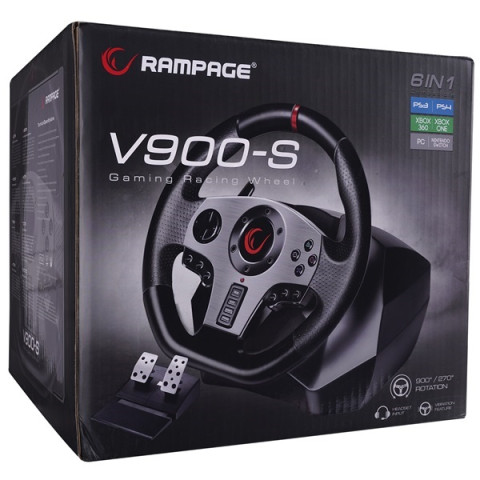 Rampage V900-S Gamer kormány és pedálszett
