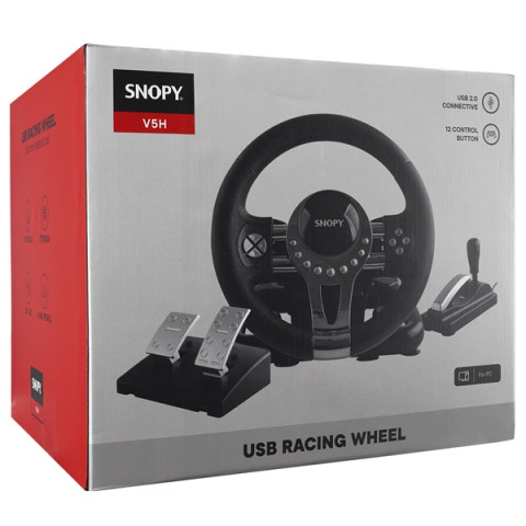 Snopy V5H USB Metallic Pro Gamer kormány + váltó