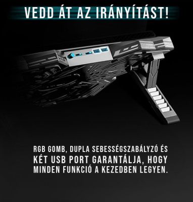 Spirit of Gamer AIRBLADE 500 RGB Gamer Notebook Hűtőpad 17"