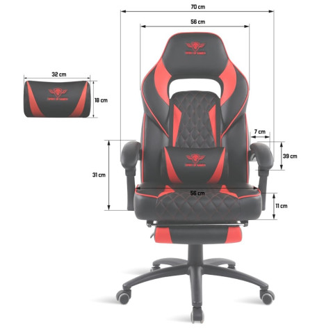 Spirit of Gamer szék - MUSTANG Red