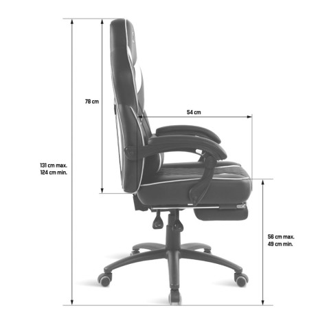 Spirit of Gamer szék - MUSTANG White
