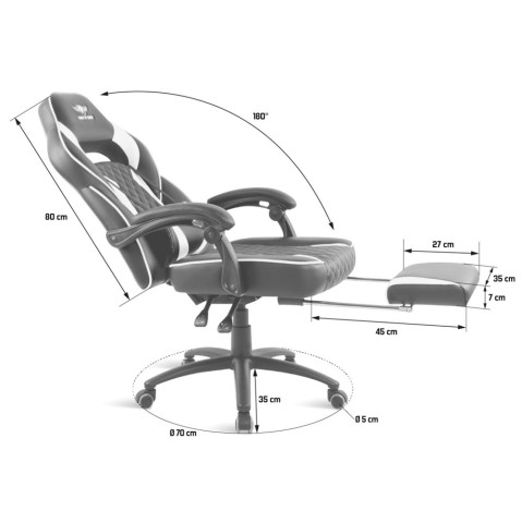 Spirit of Gamer szék - MUSTANG White