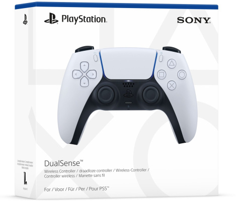 PlayStation®5 DualSense™ Vezeték Nélküli Kontroller - Fehér/Fekete - 1 év garancia