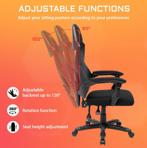 The G-Lab - K-Seat Rhodium Atom Gamer szék - Fekete