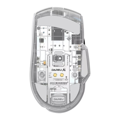 Dareu A955 - Fehér - Vezeték Nélküli Gamer Egér + Töltőállomás