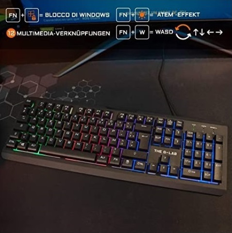 The G-Lab Combo Selenium (billentyűzet, egér+egérpad, fejhallgató) - 4 az 1-ben gamer szett